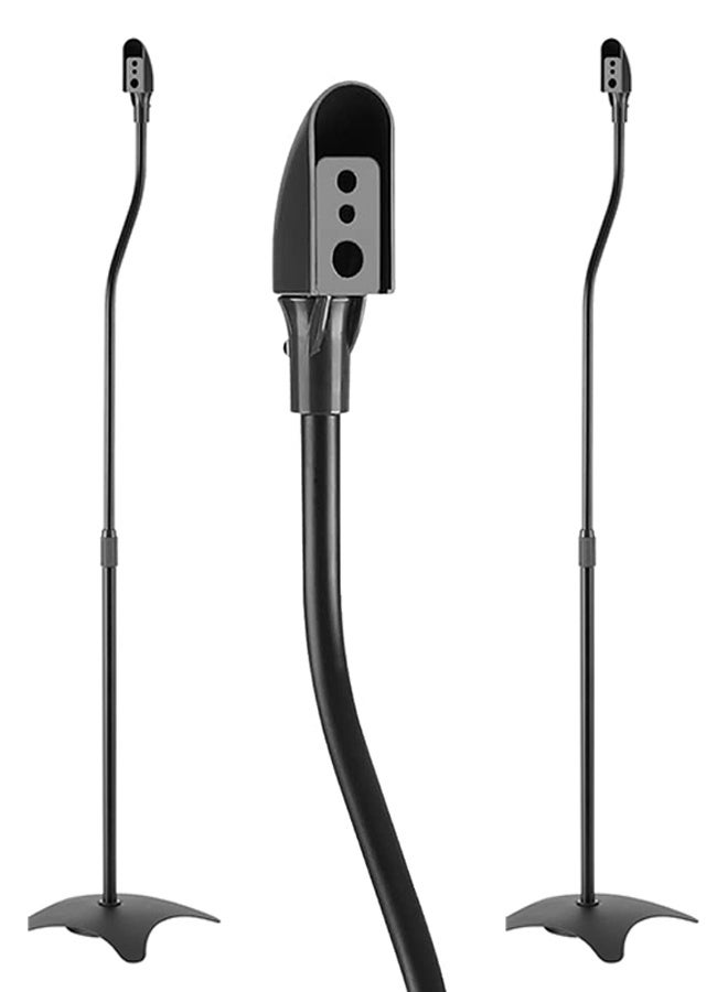 والالا مجموعة من حاملين لمكبرات الصوت، زوج من حاملات مكبرات الصوت الأرضية، حاملات مكبرات صوت محيطية عالمية، قابلة للتعديل، إدارة كابلات مدمجة، مناسبة لباناسونيك، بولك، بوس، جيه بي إل، سوني وغيرها الكثير، لون أسود - Image 1