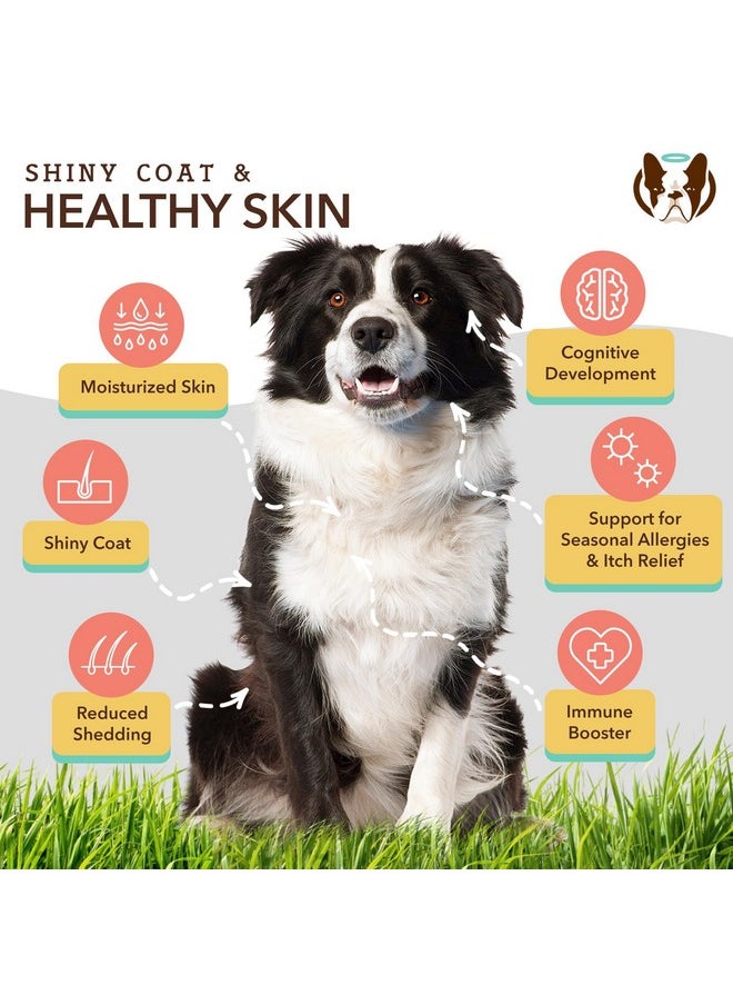  شركة Natural Dog - مضغ الجلد والفراء، بنكهة السلمون والبازلاء، فيتامينات ومكملات غذائية للكلاب من أجل بشرة وفراء صحيين، تخفيف الحكة للكلاب التي تعاني من الحساسية، مع البيوتين وفيتامين هـ وأوميجا 3 ومضادات الأكسدة - Image 1
