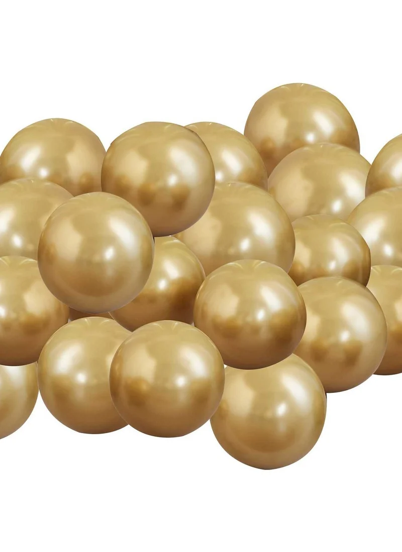 Ginger Ray Gold Chrome Balloon Pack - 5 inch