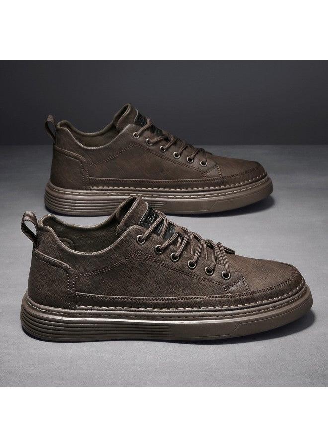 YEARCON Classic Style Casual Leather Shoes For Men, Autumn Business Shoes, Men's Sports Shoes, Men's Sneakers - Image 2