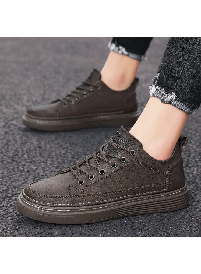 YEARCON Classic Style Casual Leather Shoes For Men, Autumn Business Shoes, Men's Sports Shoes, Men's Sneakers - Image 5