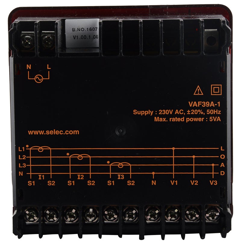 Selec VAF 39A-1-230 Voltage Ampere Frequency Meter - Image 3