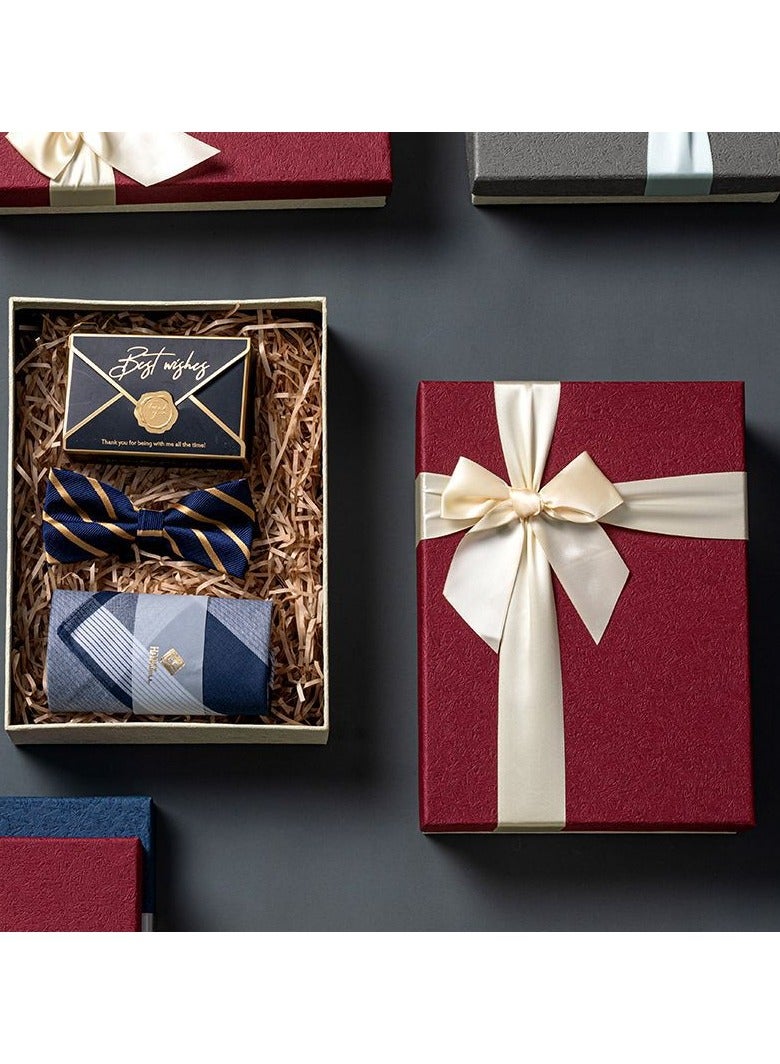 PEI  AN Luxury "Heaven & Earth" Lid Gift Box – Premium Ribbon-Accented Packaging for Weddings, Birthdays & Special Gifts (3 Sizes Available)3 Pieces  - Image 2