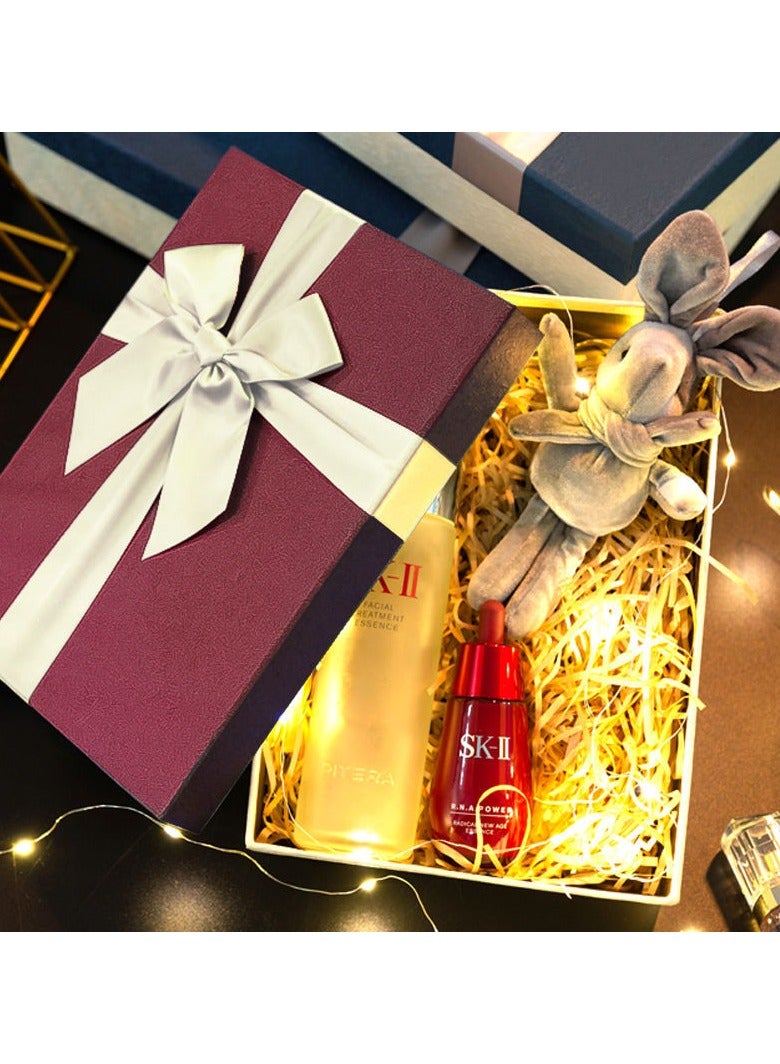 PEI  AN Luxury "Heaven & Earth" Lid Gift Box – Premium Ribbon-Accented Packaging for Weddings, Birthdays & Special Gifts (3 Sizes Available)3 Pieces  - Image 3