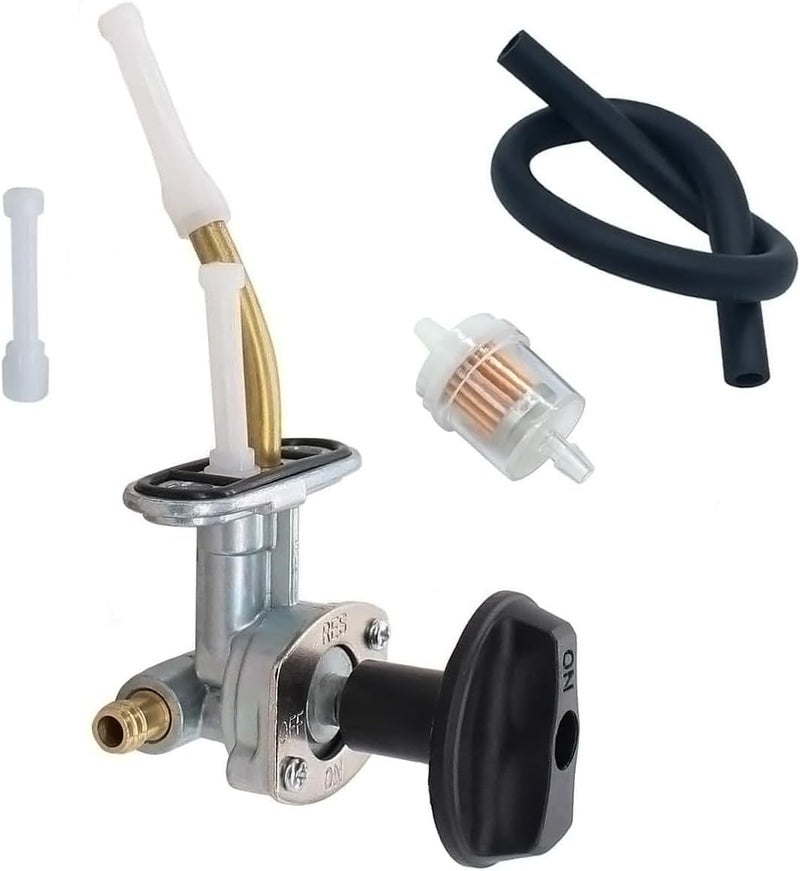 Earlyred Fuel Valve Petcock Tank Switch for Arctic Cat 250 300 400 375 454 500 ATV Parts Shut Off Valve Petcock with Knob Fuel Line Filter Clamp Replacement 0470-445 0470-408 1997-2006 - Image 3