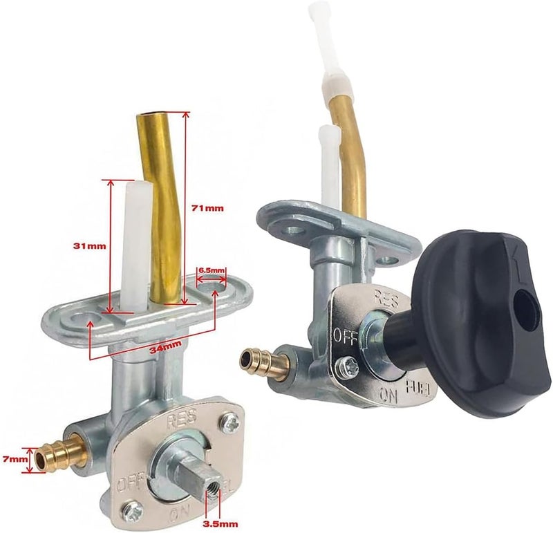 Earlyred Fuel Valve Petcock Tank Switch for Arctic Cat 250 300 400 375 454 500 ATV Parts Shut Off Valve Petcock with Knob Fuel Line Filter Clamp Replacement 0470-445 0470-408 1997-2006 - Image 5