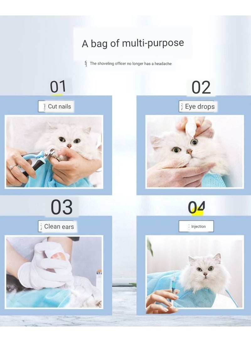 A.M 1 Piece Cat Bath Bag, Magic Cat Wash Bag,  1 Brush,1 Comb - Image 2