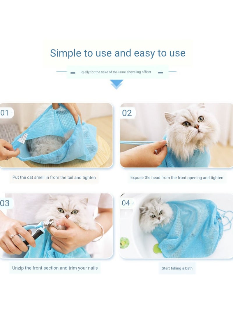 A.M 1 Piece Cat Bath Bag, Magic Cat Wash Bag,  1 Brush,1 Comb - Image 3