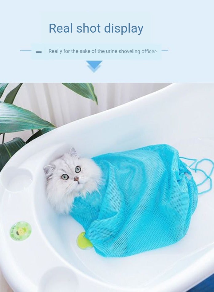 A.M 1 Piece Cat Bath Bag, Magic Cat Wash Bag,  1 Brush,1 Comb - Image 4