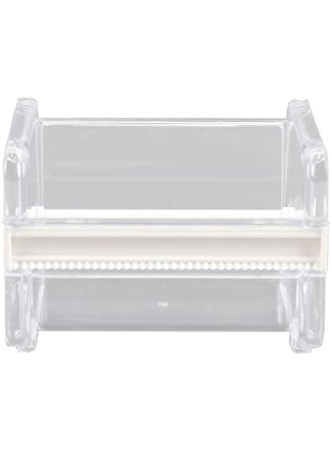 Generic Transparent Adhesive Tape Dispenser, Desktop Washi Tape Holder with Cutter for Office (Tapes Not Included)(White)  - Image 1