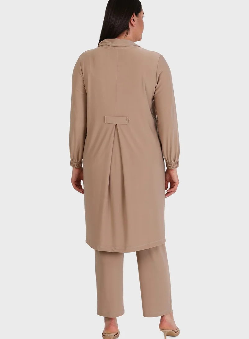 Alia by modanisa Zipped Tunic & Pants Set