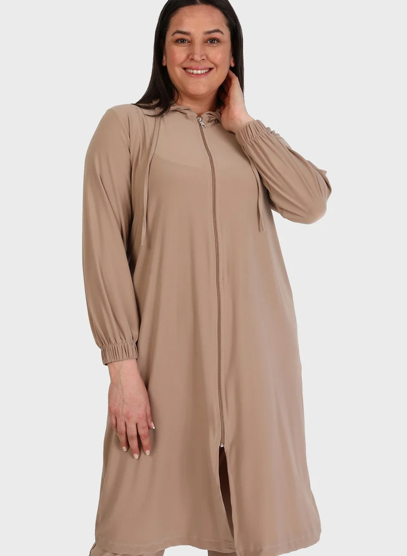 Alia by modanisa Zipped Tunic & Pants Set