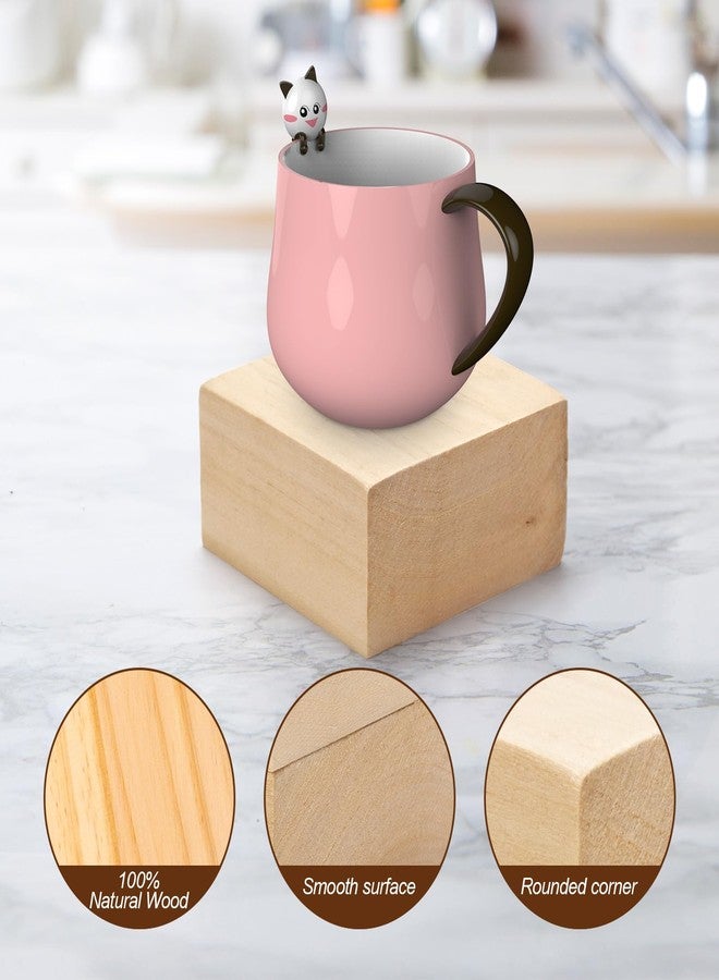 PONGJA 2 Pcs Basswood Carving Blocks, 4 x 4 x 2 inch Whittling Bass Wood Blocks Kit, Carving Soft Wooden Block for Beginners and Professional Artists DIY Wood Carving Crafts - Image 3