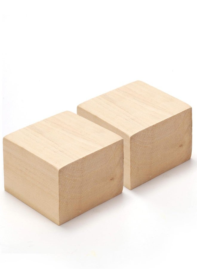 PONGJA 2 Pcs Basswood Carving Blocks, 4 x 4 x 2 inch Whittling Bass Wood Blocks Kit, Carving Soft Wooden Block for Beginners and Professional Artists DIY Wood Carving Crafts - Image 1