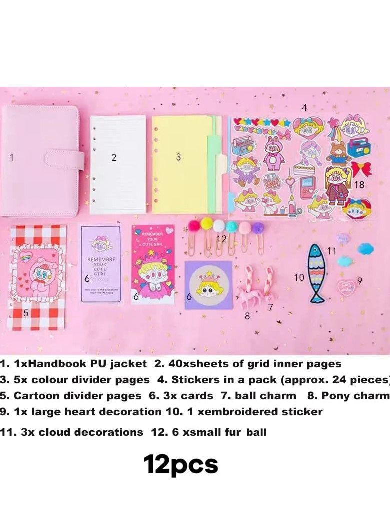 MIXDE DIY Lined Journal Sketchbook Pocket Planner Girls Diary Notepads Stationery Notebooks Journals School Office Supplies - Image 4
