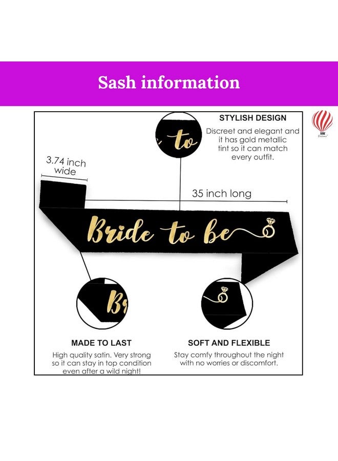 HK Balloons Pack Of 62 Bride To Be Decoration Item Set Combo For Bachelor Wedding Party Decoration Balloons With Sash & Confetti Purple White Themed Bride To Be Decorations - Image 3