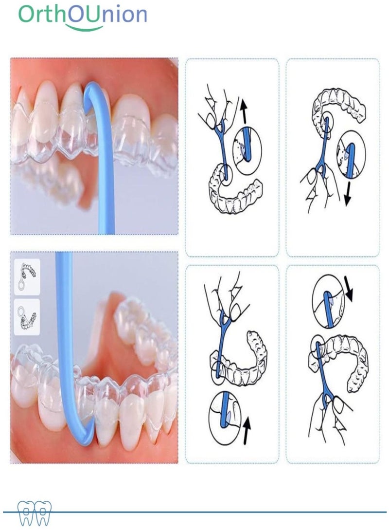 OrthoUnion Aligner Case with Chewis, Remover Tool, and Mirror White Color - Image 2