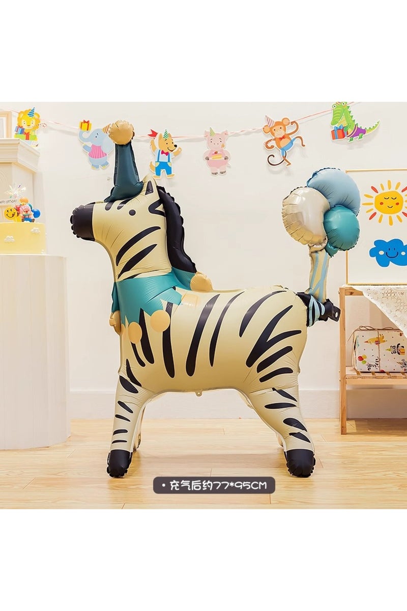 Other Cartoon Zebra Children's Day Circus Ballons Clown Standing Balloon Cartoon Animal Kindergarten