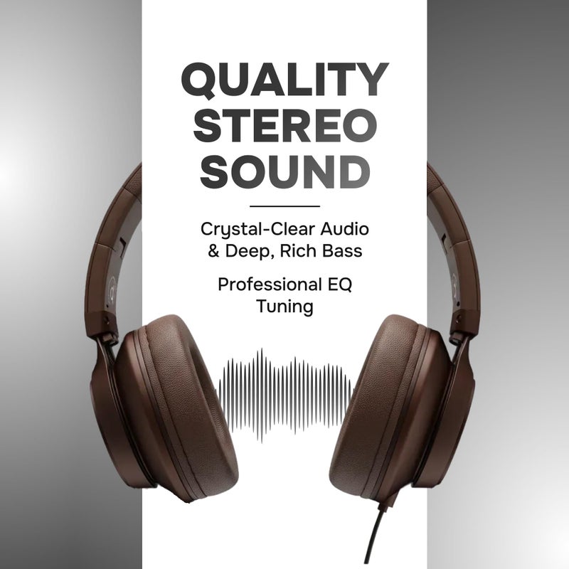 ARTIX Over Ear Headphones Wired with Microphone and Volume Control, Foldable Noise Isolating Headset with Deep Bass for School, Laptop, Computer, Chromebook, Tablet, Travel (3.5mm Jack) - Image 2