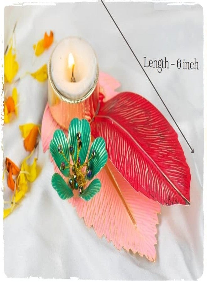 Metal Decorative Golden Tealight Candle Stand Holder for All Religious Festive Pooja Thali,Home Décor, Diwali Warming Ceremony, Wedding Occasions, Corporate Functions