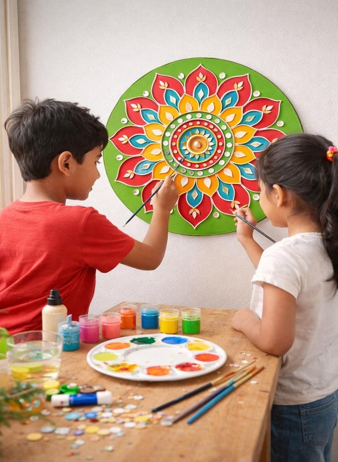 Decordial lippan Art Materials DIY kit Madhubani lippan Art kit pichwai Art kit MDF Board for lippan Wall Decor Work kit for Adults Kids Girls - Image 4