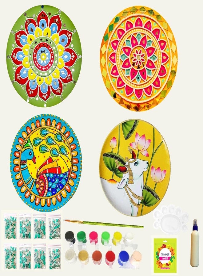 Decordial lippan Art Materials DIY kit Madhubani lippan Art kit pichwai Art kit MDF Board for lippan Wall Decor Work kit for Adults Kids Girls - Image 1