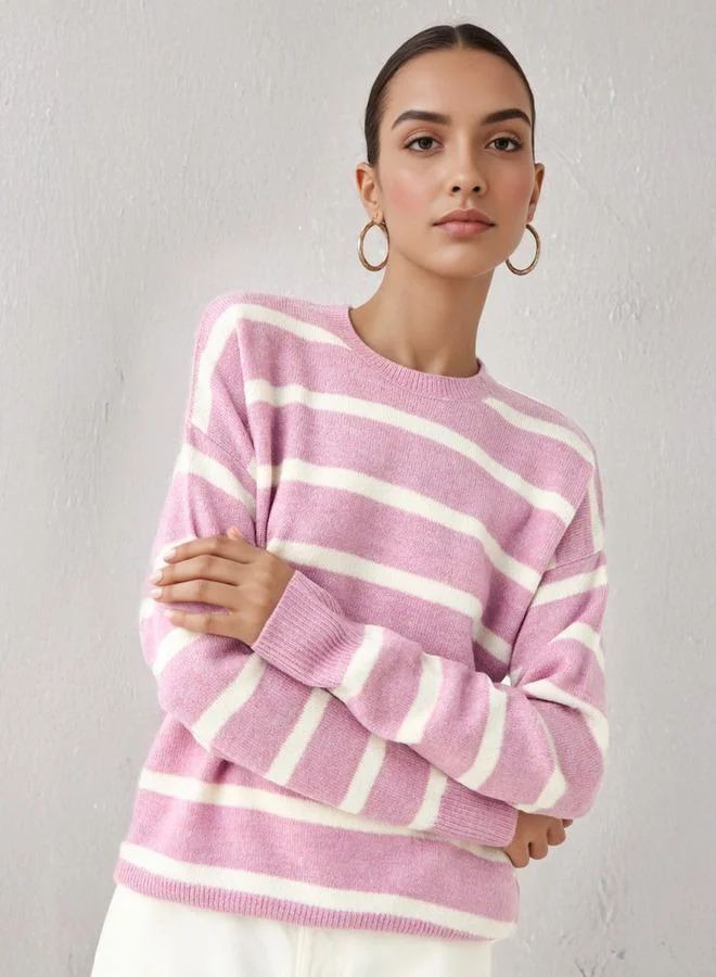 Splash FAV Striped Crew Neck Sweater