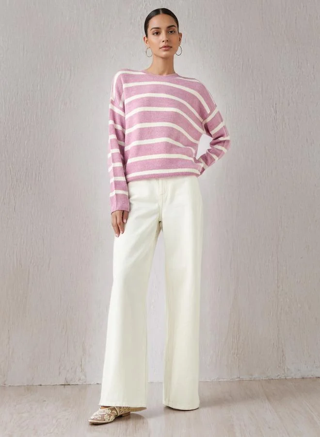 Splash FAV Striped Crew Neck Sweater