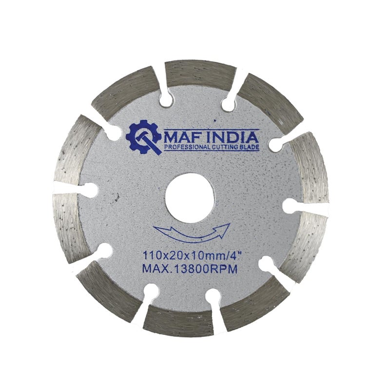 MAF PRO Marble Cutting Blade – 4" / 110mm Diameter, 16/20mm Bore, Segment, Professional Quality (Pack of 1) - Image 1