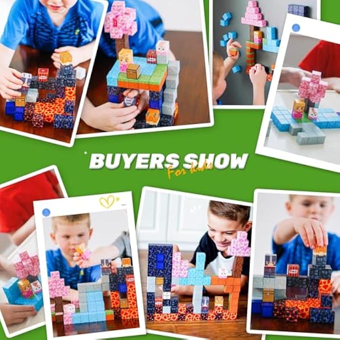 MAGNETIC BLOCKS - BUILD MINE MAGNET WORLD MAGIC PORTAL SET, MAGNETIC TILES BUILDING BLOCKS TODDLER TOY STEM SENSORY OUTDOOR TOYS FOR 3+ YEAR OLD BOYS & GIRLS, CREATIVE KIDS GAMES KIDS TOYS 84PCS - Image 3