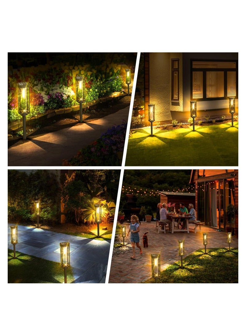 Generic Bright Waterproof Solar Pathway Lights - 4 Pack Outdoor Decorative Solar Landscape Lighting for Walkway, Driveway, Lawn, Patio, Sidewalk, Yard Decor  - Image 5
