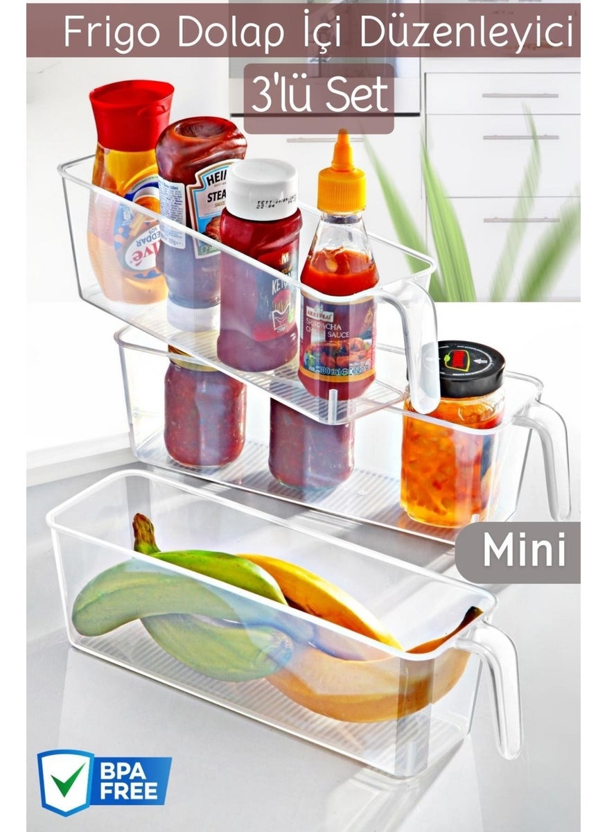 Nandy Home Frigo Handled Mini Refrigerator & Cabinet Organizer 3 Pieces  - Image 1