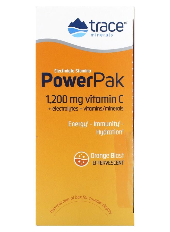 Trace Minerals Electrolyte Stamina PowerPak Orange Blast 30 Packets 0.17 oz (4.8 g) Each