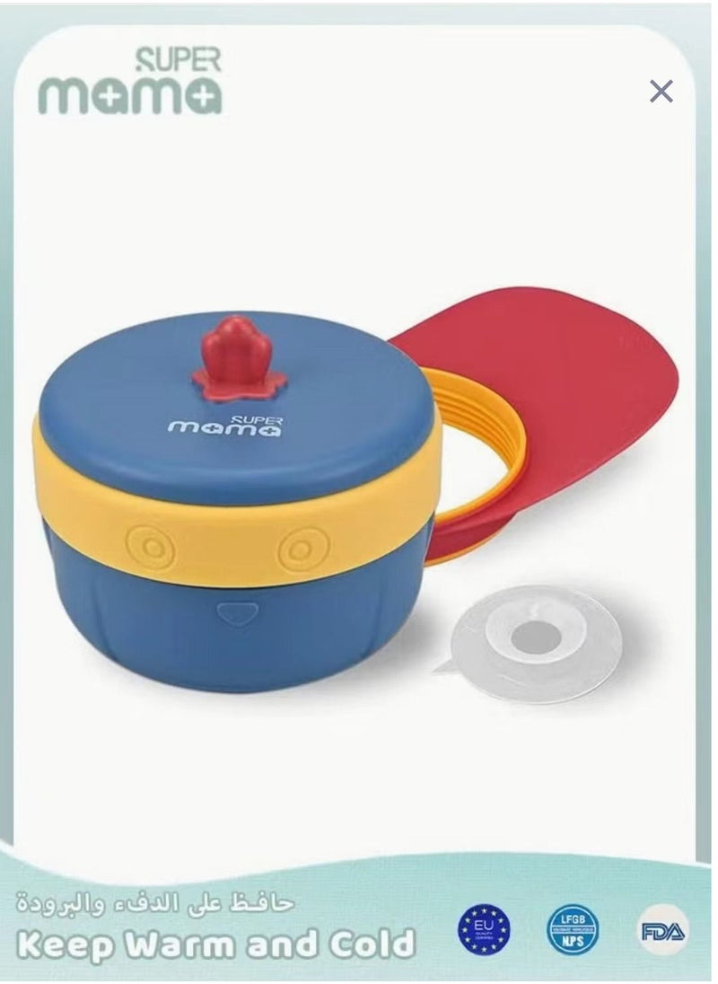 SUPERMAMA - Baby feeding bowl with suction and lid cute lunch box for kids school - Image 1