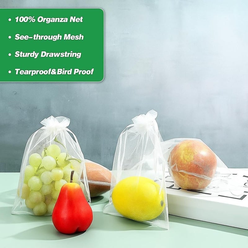 ZIMBLE Protection Net Bags for Mango, Guava & Pomegranate | Reusable Insect Cover Mesh for Garden & Tree Plants | Breathable Anti-Insect Netting for Farm Use (100) - Image 3