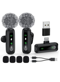 ماركة غير محددة ميكروفون USB C Lavalier ميكروفون صغير لاسلكي للهاتف من النوع C الذي يعمل بنظام Android/الكمبيوتر اللوحي/الكمبيوتر الشخصي لتسجيل الفيديو بمشبك على الميكروفونات مع مشبك قابل للتدوير وتسجيل Denoise  - Image 1