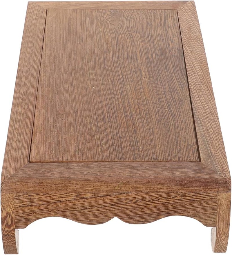 حامل عرض خشبي للمزهريات والحرف اليدوية والديكورات على الطراز الشرقي القديم لطاولة الرفع - Image 2