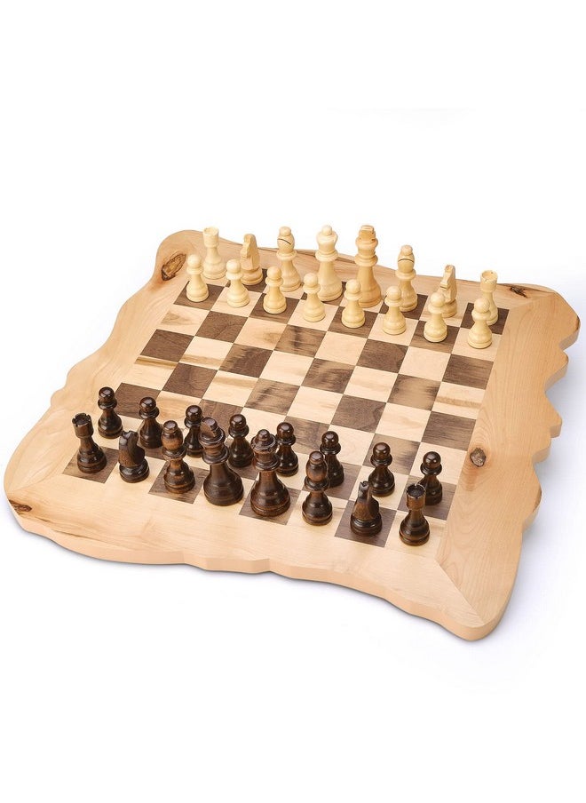 Vamslove Wooden Chess Board Set Large Unique Chessboard (Playing Area 15 X 15Inch) With 3.5" King Chess Pieces Durable Modern Gift For Chess Lover Home Decor  - Image 1
