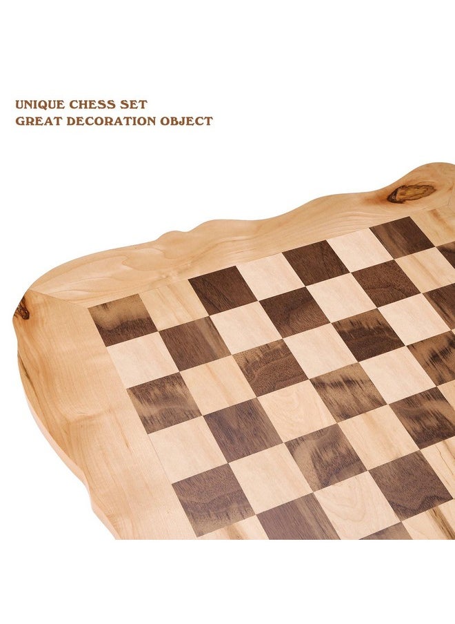 Vamslove Wooden Chess Board Set Large Unique Chessboard (Playing Area 15 X 15Inch) With 3.5" King Chess Pieces Durable Modern Gift For Chess Lover Home Decor  - Image 5