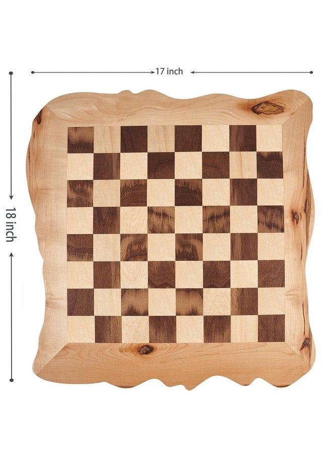 Vamslove Wooden Chess Board Set Large Unique Chessboard (Playing Area 15 X 15Inch) With 3.5" King Chess Pieces Durable Modern Gift For Chess Lover Home Decor  - Image 3