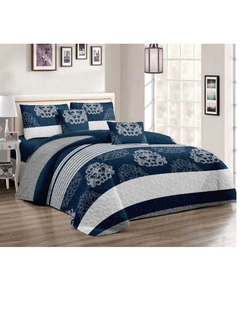 Single Size Printed Bedspread Blanket Set