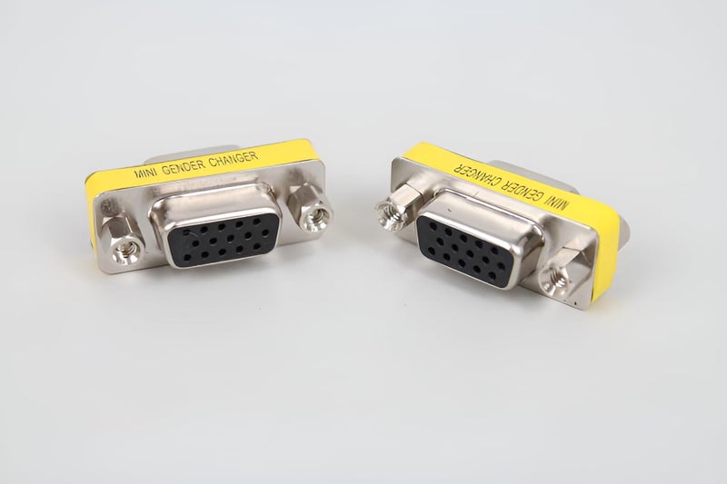 fdealz 2-Piece VGA Joiner, HD15 SVGA Female to Female Mini Gender Changer Coupler Adapter - Image 5