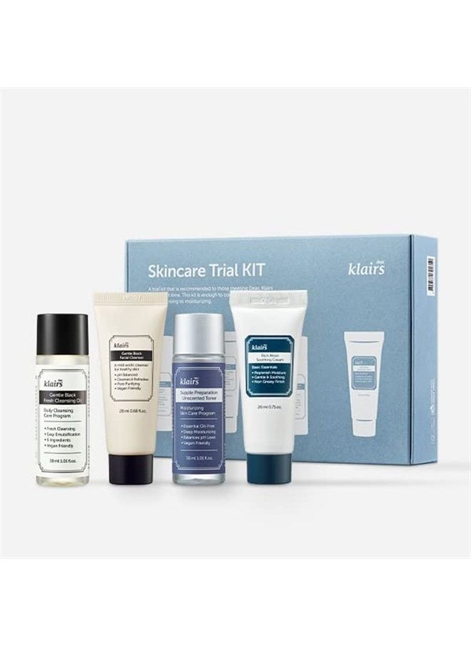 DearKlairs [DearKlairs] Skincare Trial Kits, 4 minis, cleansing oil, cleanser, toner, cream, Travel must haves  - Image 1
