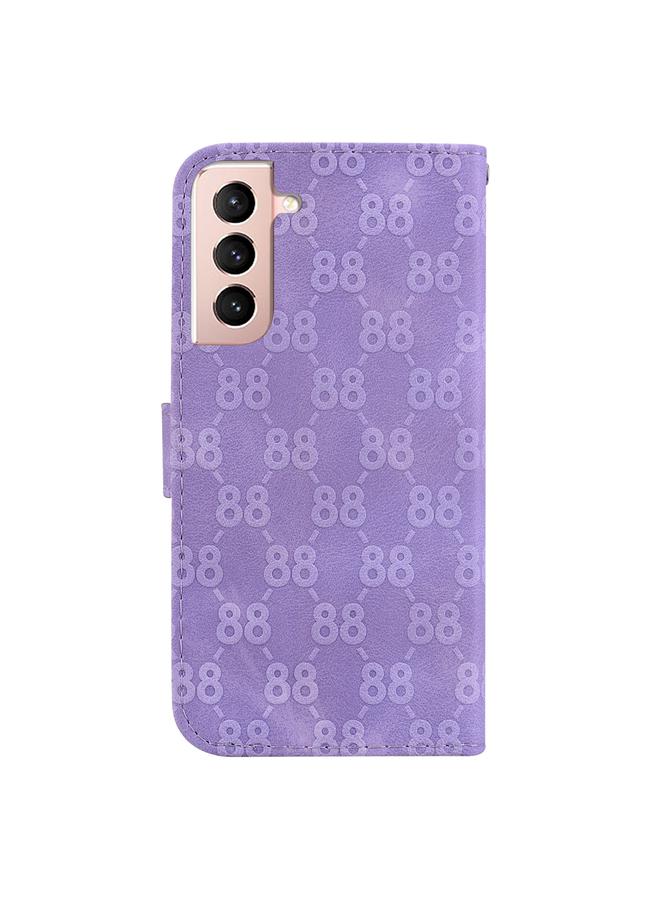 اس-توب جراب لهاتف Samsung Galaxy S21+ 5G جراب هاتف جلدي منقوش مزدوج على شكل 8 - Image 3