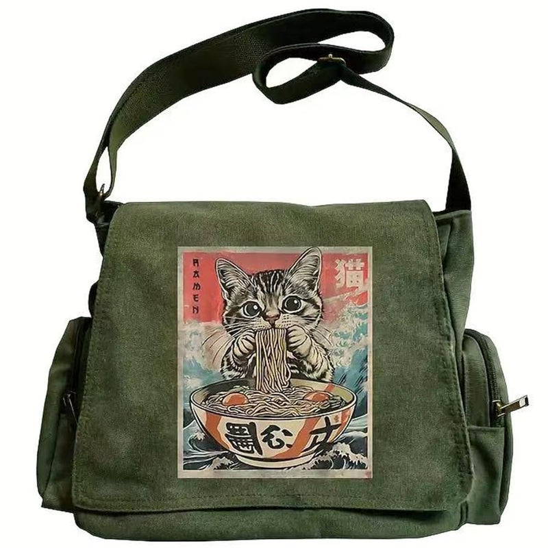CHICGLOW Personalized Pattern Messenger Bag Cute Canvas Crossbody Bags Women/Men Shoulder Handbags Hobo Purses with Pockets - Image 1