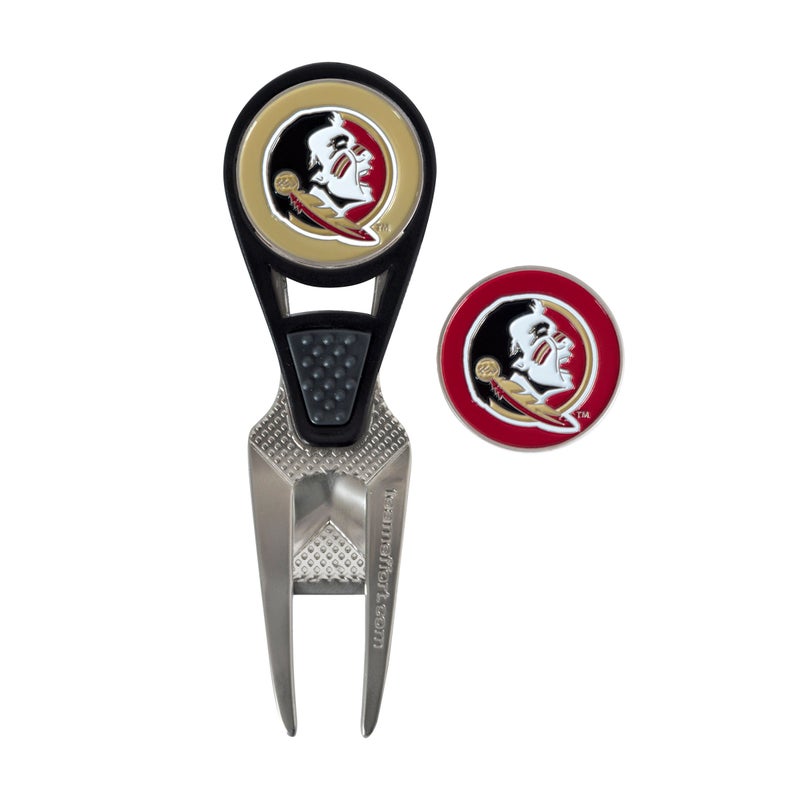 Team Effort Florida State Seminoles CVX Golf Ball Mark Repair Tool and 2 Ball Markers - Image 3
