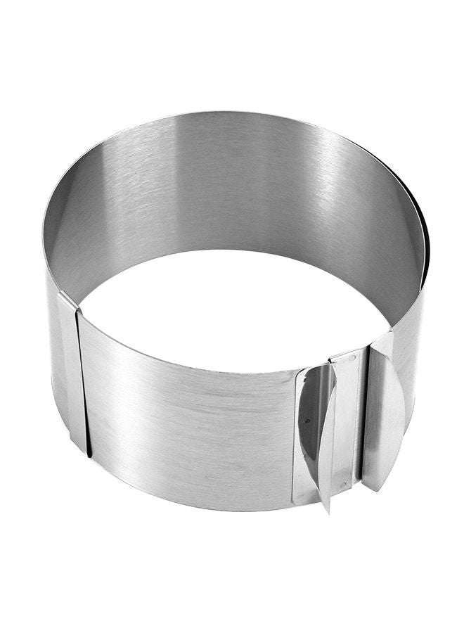 NIBEMINENT Retractable Stainless Steel Cake Mould Silver 16 - 30centimeter - Image 1