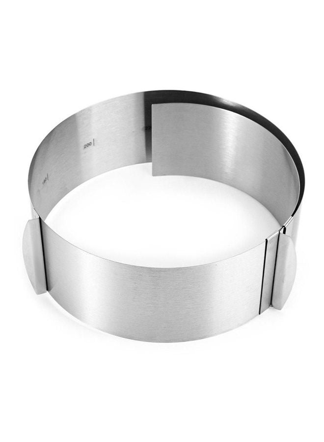 NIBEMINENT Retractable Stainless Steel Cake Mould Silver 16 - 30centimeter - Image 2