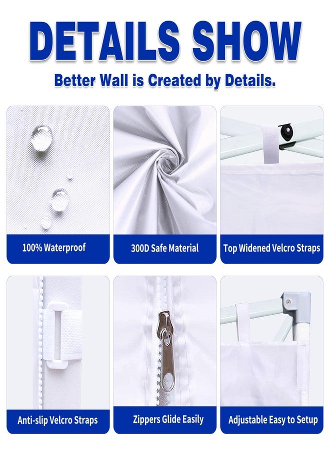 SCOCANOPY SideWall for 12x12ft Canopy Frame, 3 Pack SunWalls Only,(White) - Image 3