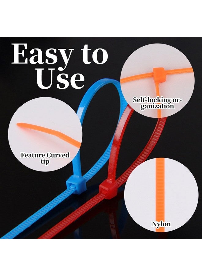 HTPARY 700 Pieces Colored Zip Ties 4 Inch Multi-Purpose Self-Locking Nylon Cable Ties in 14 Different Colour, Assorted Cord Management Bands for Chicken Leg Home Office Garden Workshop  - Image 5